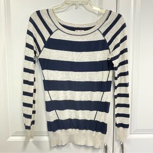 SO Navy & Gray Striped Lightweight Sweater, Junior's Sm Y2K